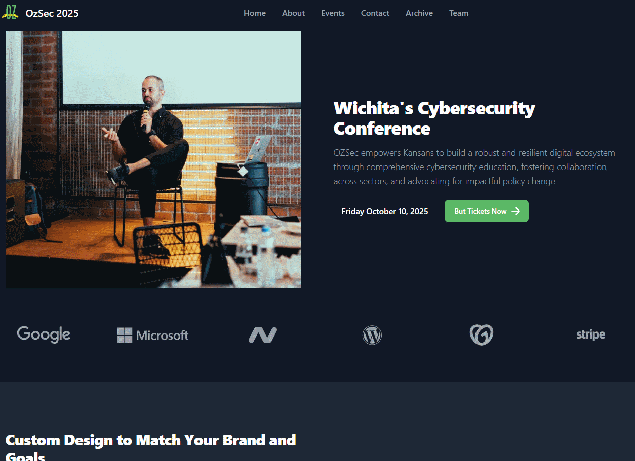Event Site template