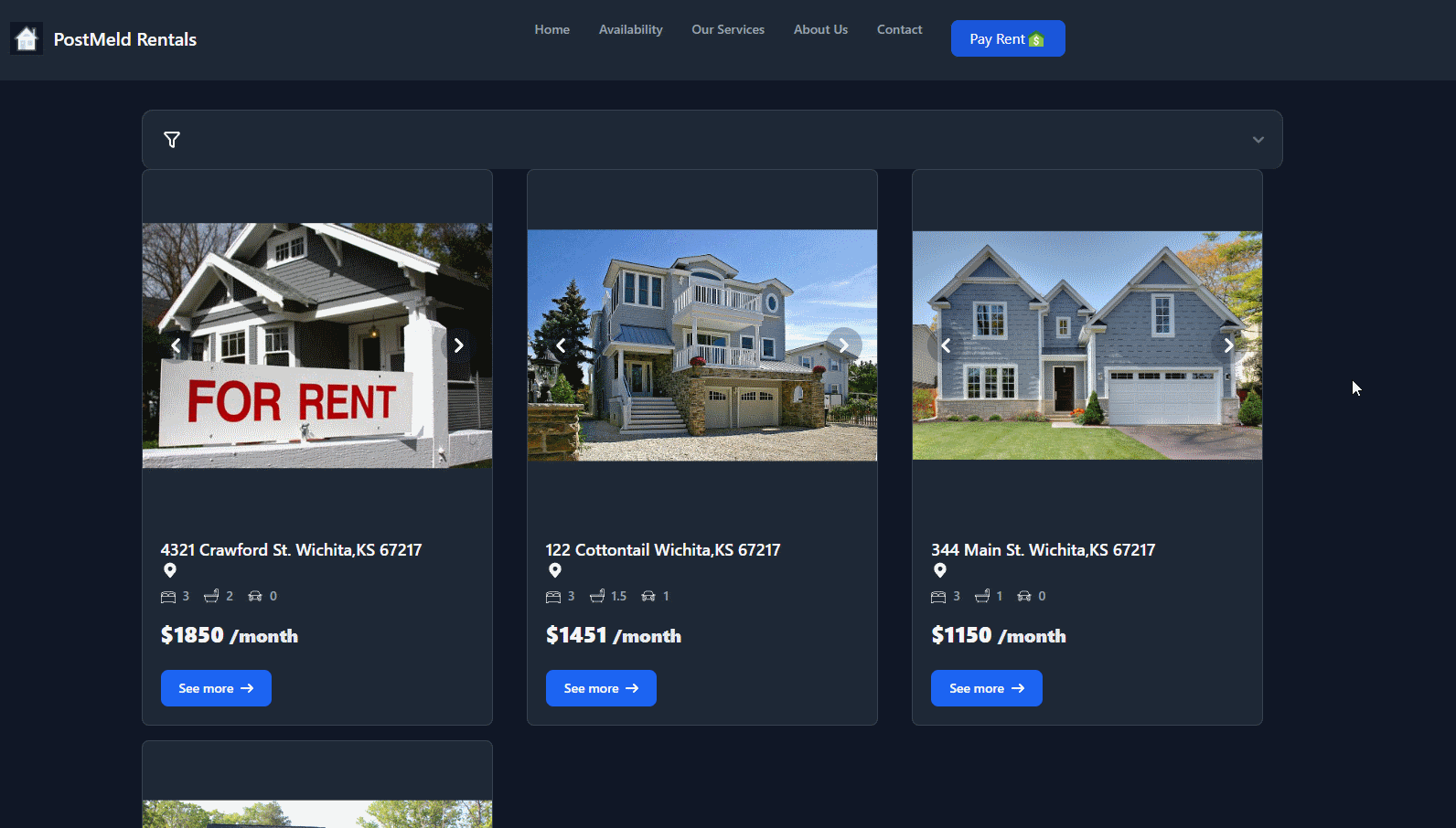 Listing detail page